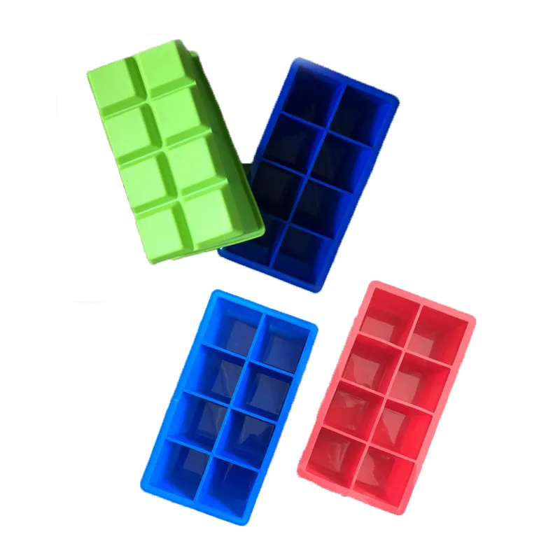 8 большой сетки Еда Класс силиконовый формователь кубиков льда Джамбо Большой
