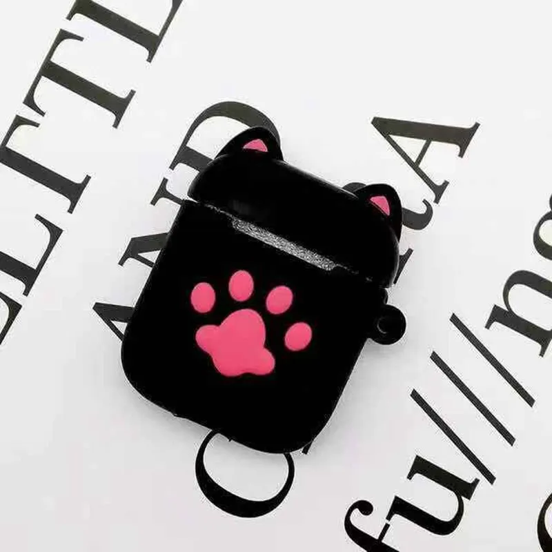 Дональд Дак беспроводные Bluetooth наушники с крюком чехол для Airpods силиконовый защитный чехол для Airpods Микки сердце мультфильм - Цвет: GJ0063