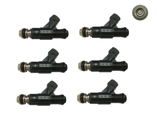 

6PCS Fuel Injector Nozzle 0280155734 with 4 Holes Fit for 1997-1998 Ford Explorer Mercury Mountaineer 4.0L V6 97JF-BA 97JFBA