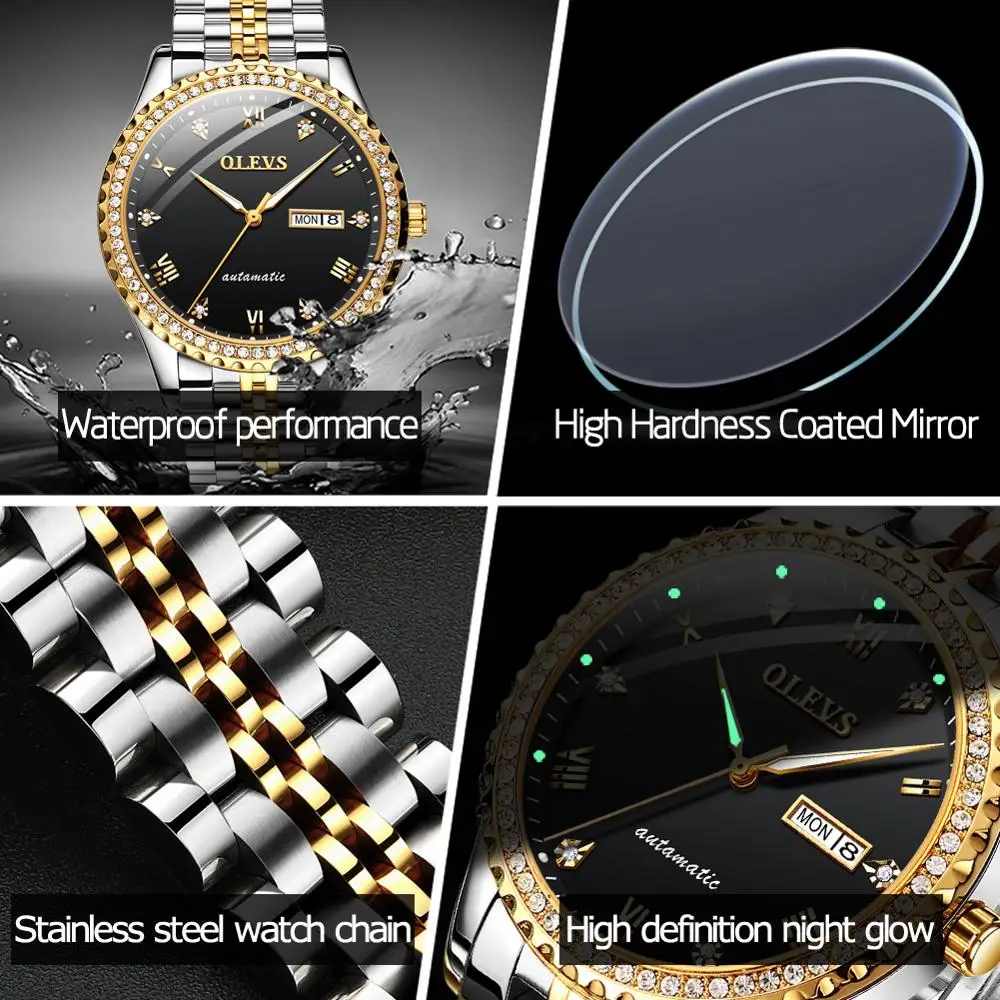 

Net Red original movement men's automatic mechanical watch fashionable waterproof luminous business gifts for husband and friend
