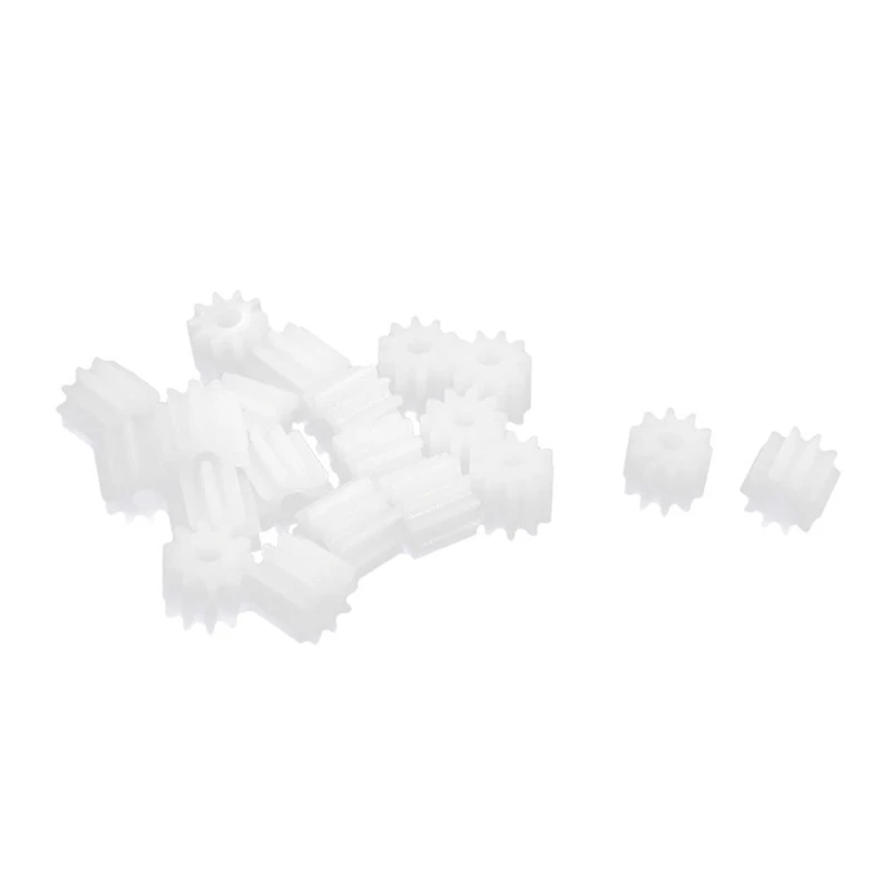 

20 Pieces 6mm x 2mm 10 plastic teeth sprocket gear box for toy car engine shaft