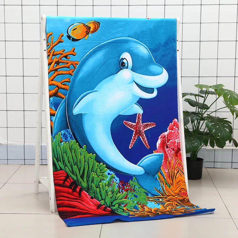 Быстросохнущие абсорбирующие Банные полотенца из микрофибры с принтом дельфина