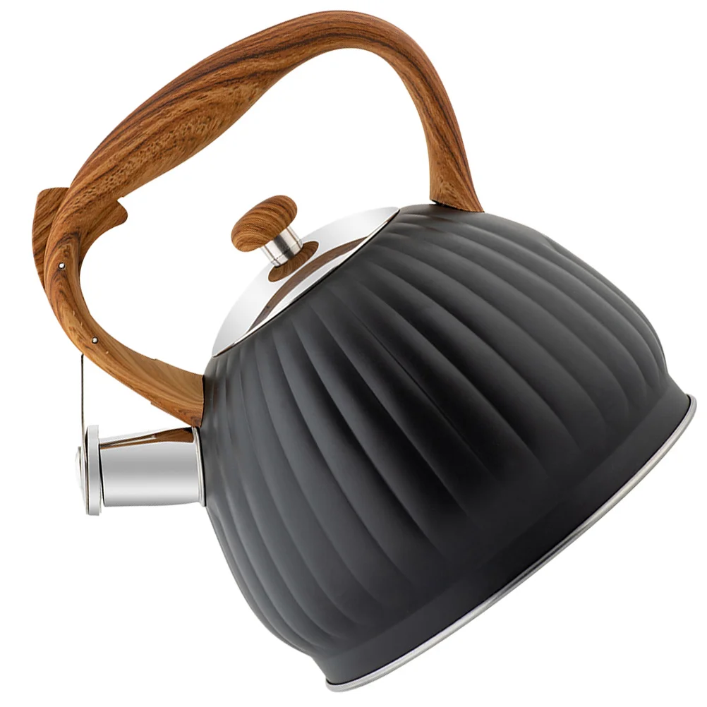 

1Pc 3.5L Boil Water Kettle Whistling Teakettle Portable Kettle (Black)