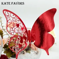 50pcslot laser cut out butterfly wedding birthday party table name wine food guest seats place cards favor decoration