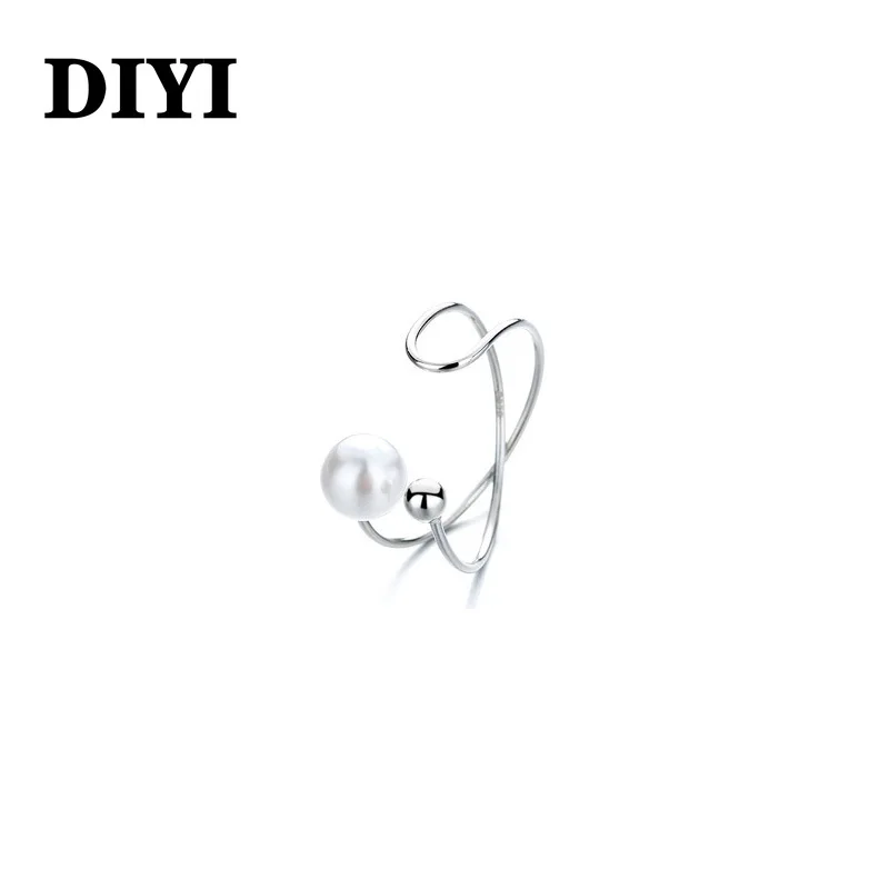 

DIYI 1 шт. Кафф для ушей Крест клипсы жемчужные серьги поддельные серьги для пирсинга для женщин серьги-каффы без отверстия
