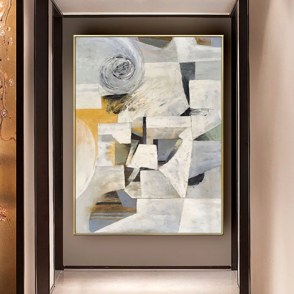 

100% картина маслом ручной работы, Современный домашний декор, настенное искусство, картина, абстрактная палитра, холст, постер для украшения ...