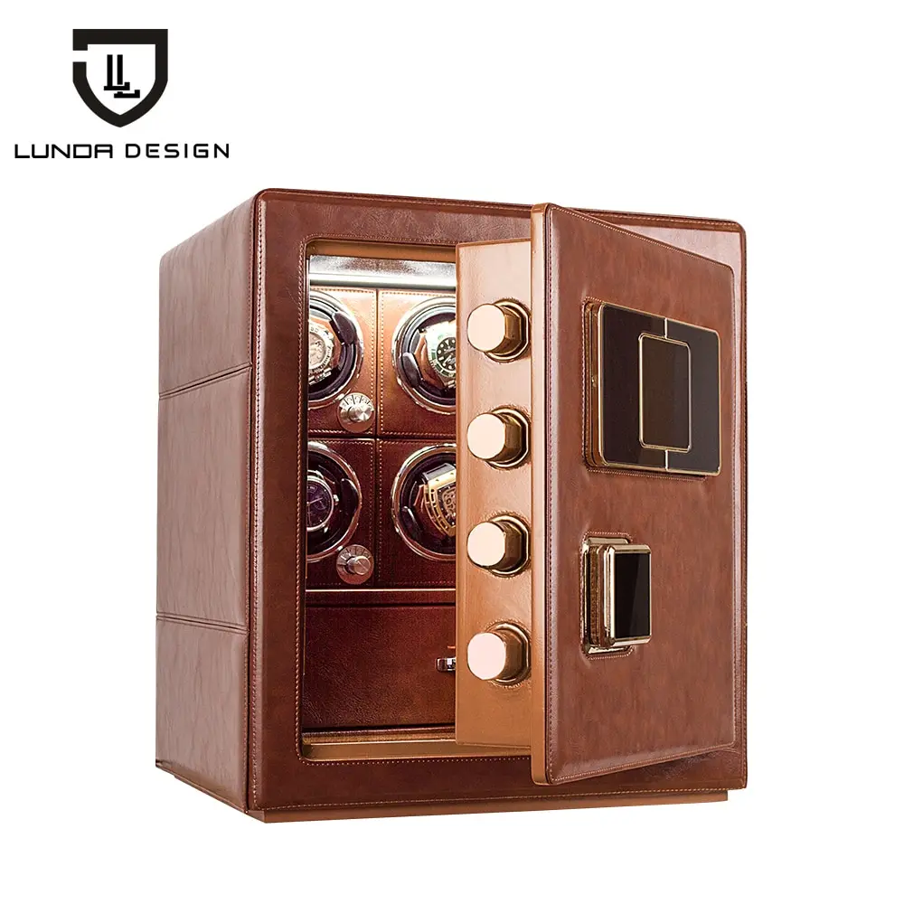 

LUNDA High-end 6 slot Watch Winder display Watch safe box Automatic Mechanical Watch Winder Case Motor Shaker