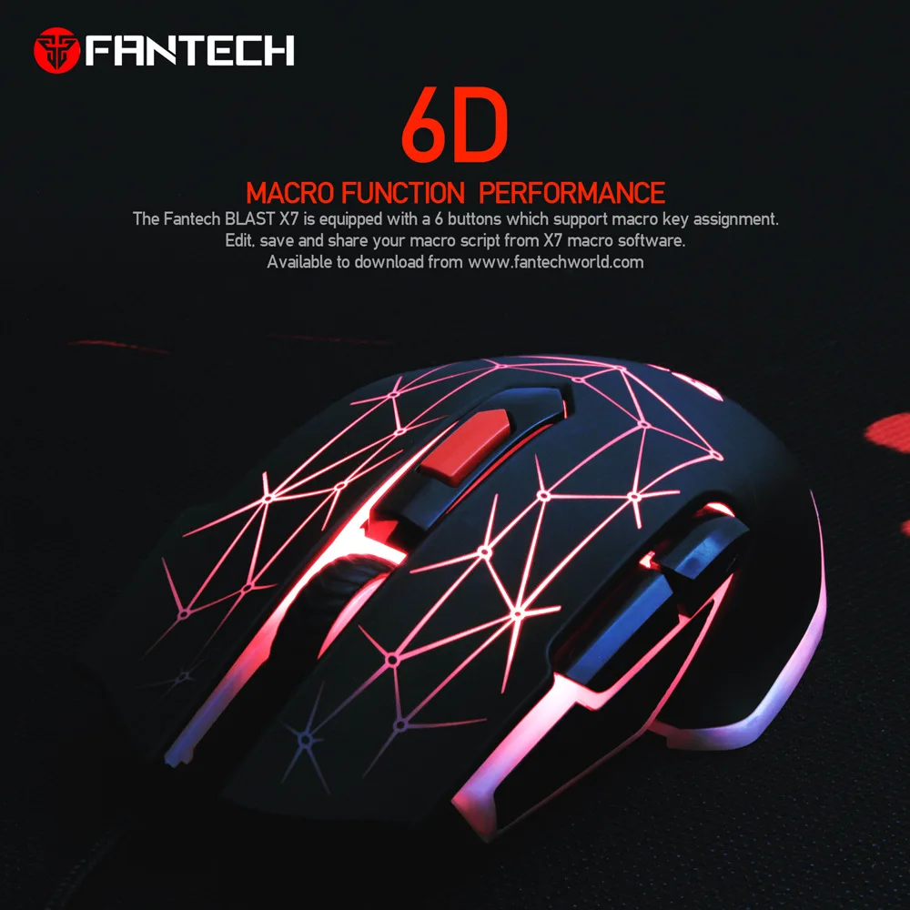 Fantech X7 профессиональная электронная Спортивная игровая мышь Поддержка