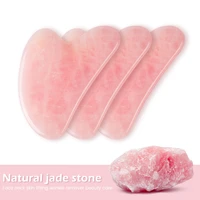 natural jade gua sha scraper board massage rose quartz jade guasha stone for chin neck relax sliming wrinkle remover beauty care