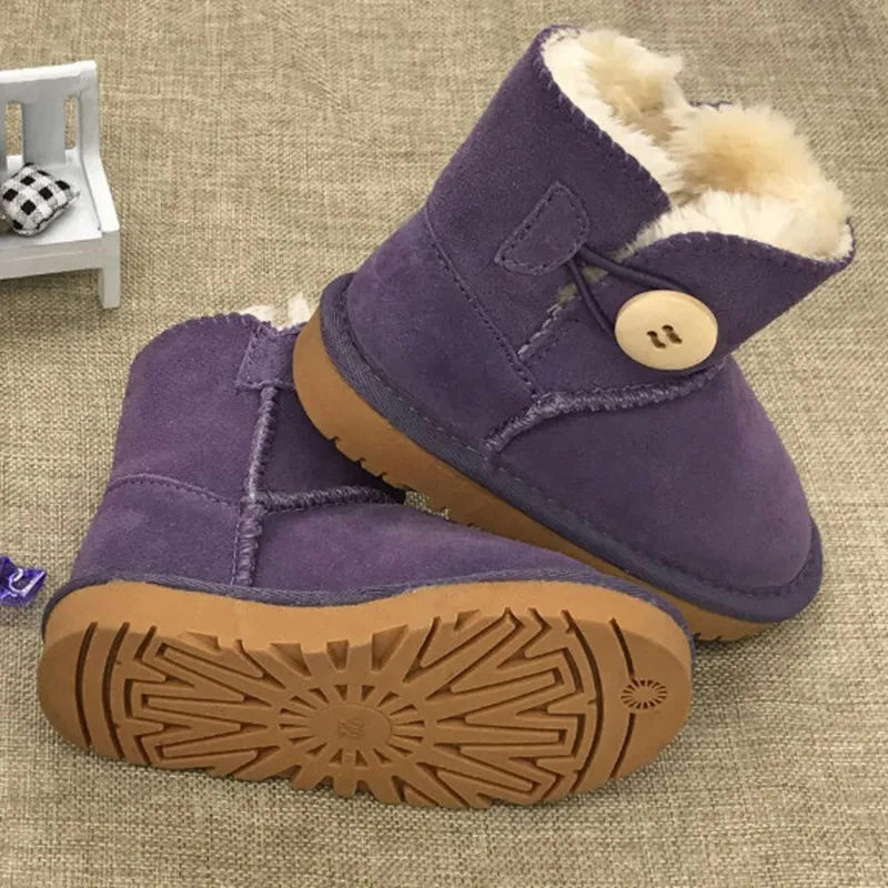 Австралийская брендовая плюшевая детская обувь для мальчиков зимние модные