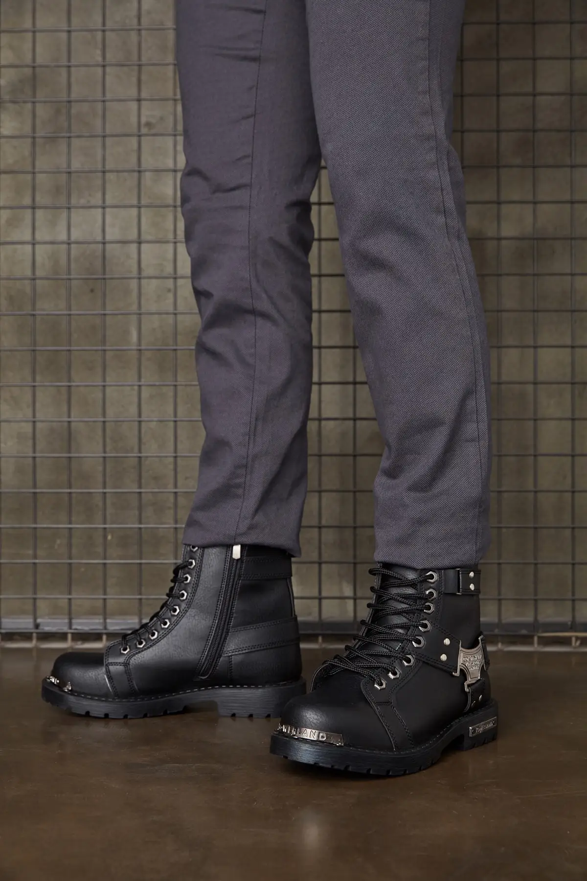 

Women Men Boots Platform Unisex Motorcycle Boots Fashion Unisex Chunky Shoes Metal Decor Black Motorcycle Boots Women boots