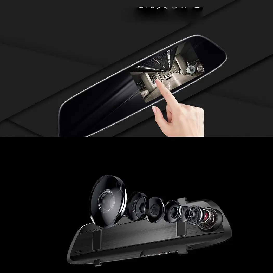 General Gravity Sensing HD Front Rear Double Lens Car JPG Driving M-JPEG Micro USB Type-C up to 32G Recorder |