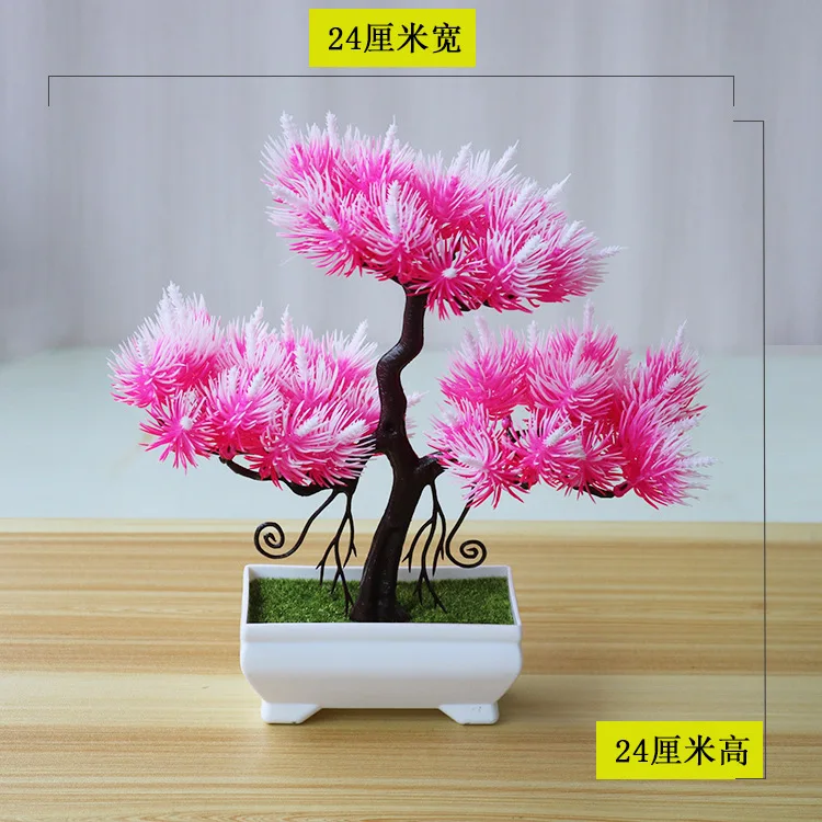 24 см искусственная Гостевая приветствие маленькая сосна белая комнатные