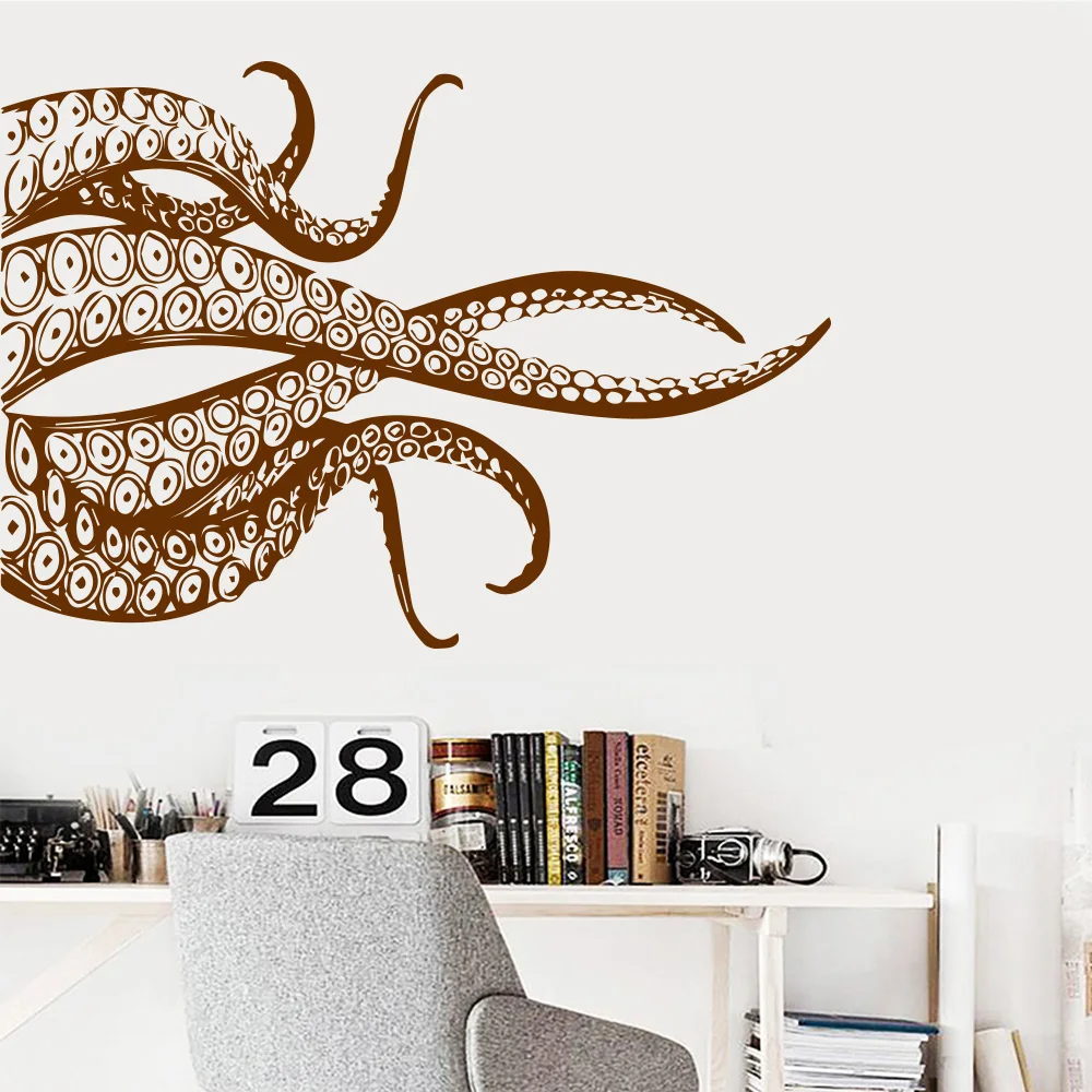 Лидер продаж Виниловая наклейка Осьминог на стену украшение для детской спальни