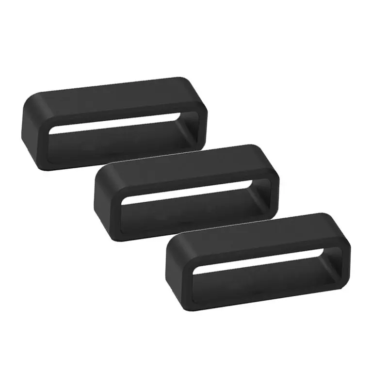 

2Pcs Silicone bezel watch accessories strap activity ring rubber strap buckle strap keeper looping ring for women men watch band