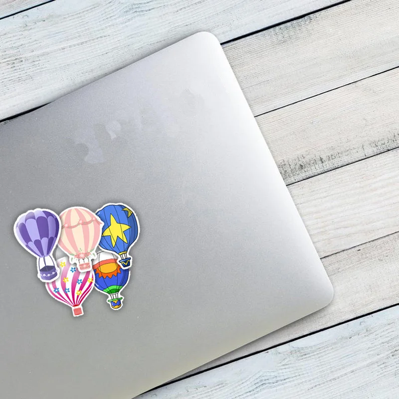 

50 New Colorful Hot Air Balloons Graffiti Skateboard Fresh Air Conditioning Kawaii Stickers