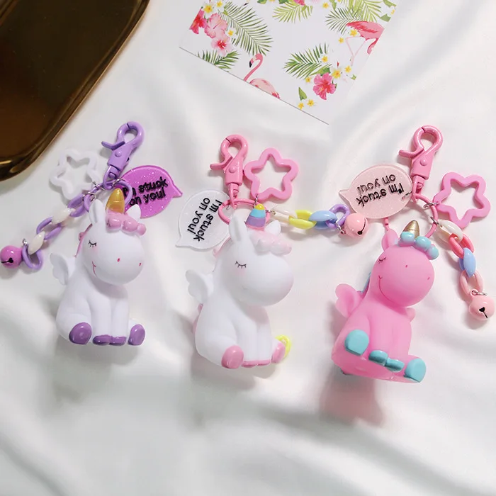 2019 брелок с мультяшным животным единорогом для женщин сумка украшения