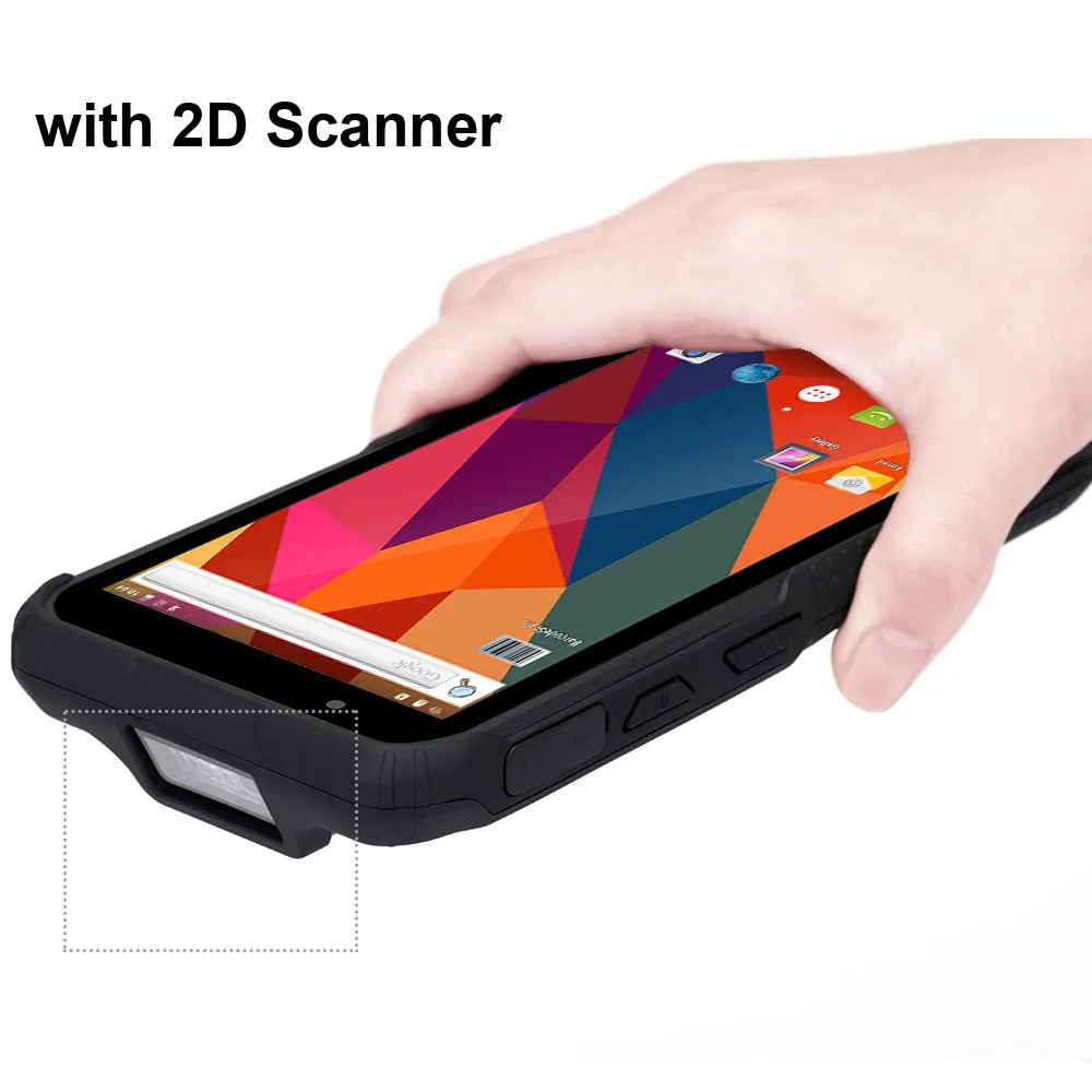 with 2D Scanner Высокое качество " сборщик мобильных данных ручной КПК терминал 4G Android 1D/2D сканер штрих-кода с зарядной колыбелью Пистолетная ручка - Цвет: with 2D Scanner