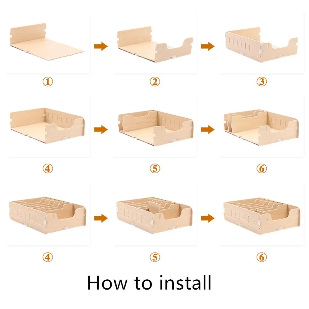 Органайзер для наличных и чеков деревянная настольная коробка хранения сделай