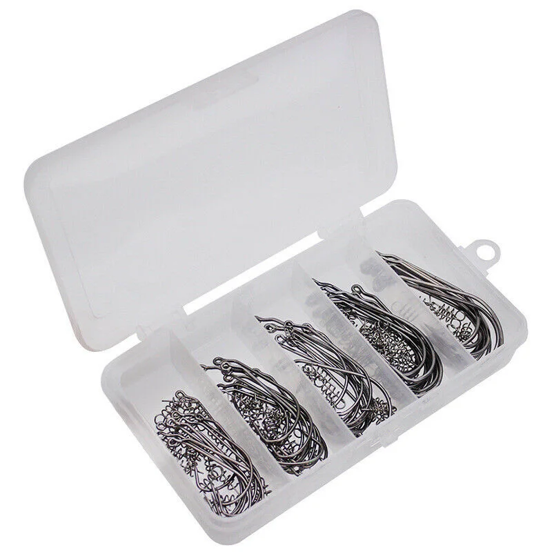 50 шт. рыболовные крючки с центрирующим пружинным штифтом Twistlock для мягкой