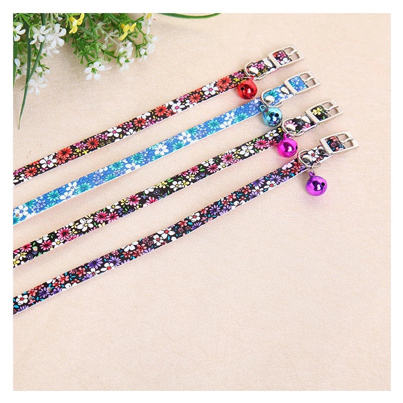 Ошейник из мягкой искусственной кожи для домашних животных цветочный ошейник с