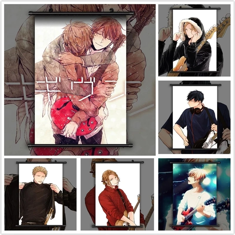 

Home Decoration Canvas Pictures Poster Given Animation Print Wall Art Plastic Scroll Manga Hanging Painting Bedside Background
