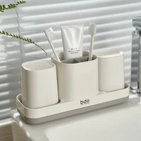 new toothbrush holder storage rack desktop 2 toothbrush cup storage box for storing household items in the bathroom