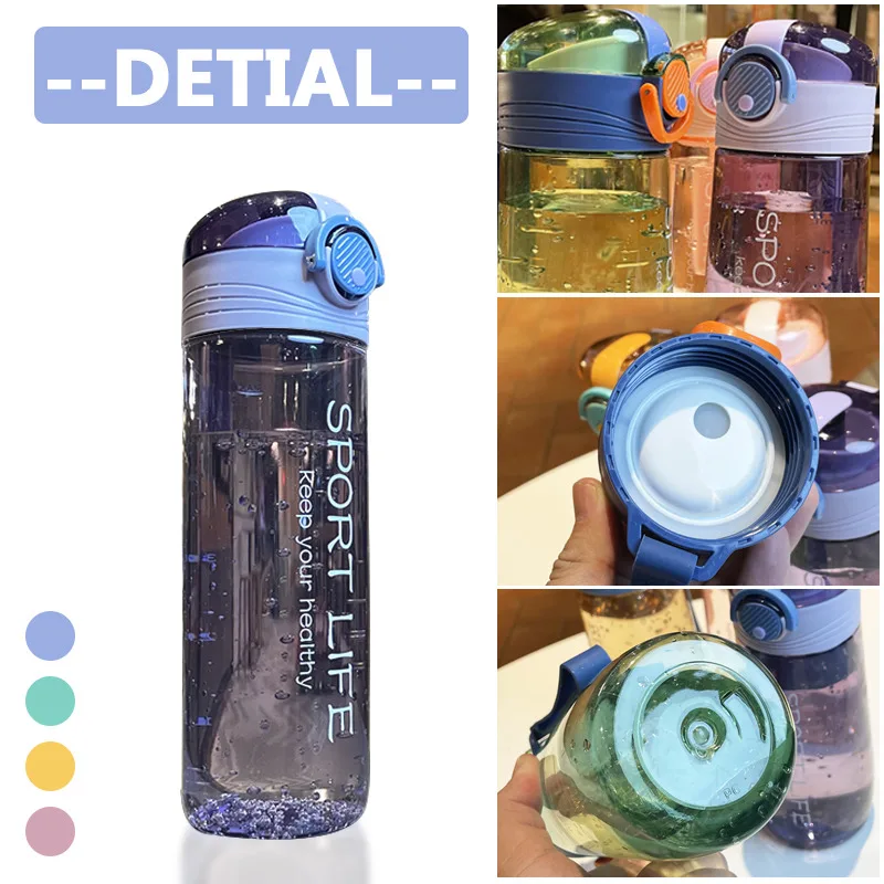 

2021 New 520ml/780ml Plastic Portable Water Bottle for Drinking Tea Mug Outdoor Sport Camping Supplies Coffee Kitchen Tools