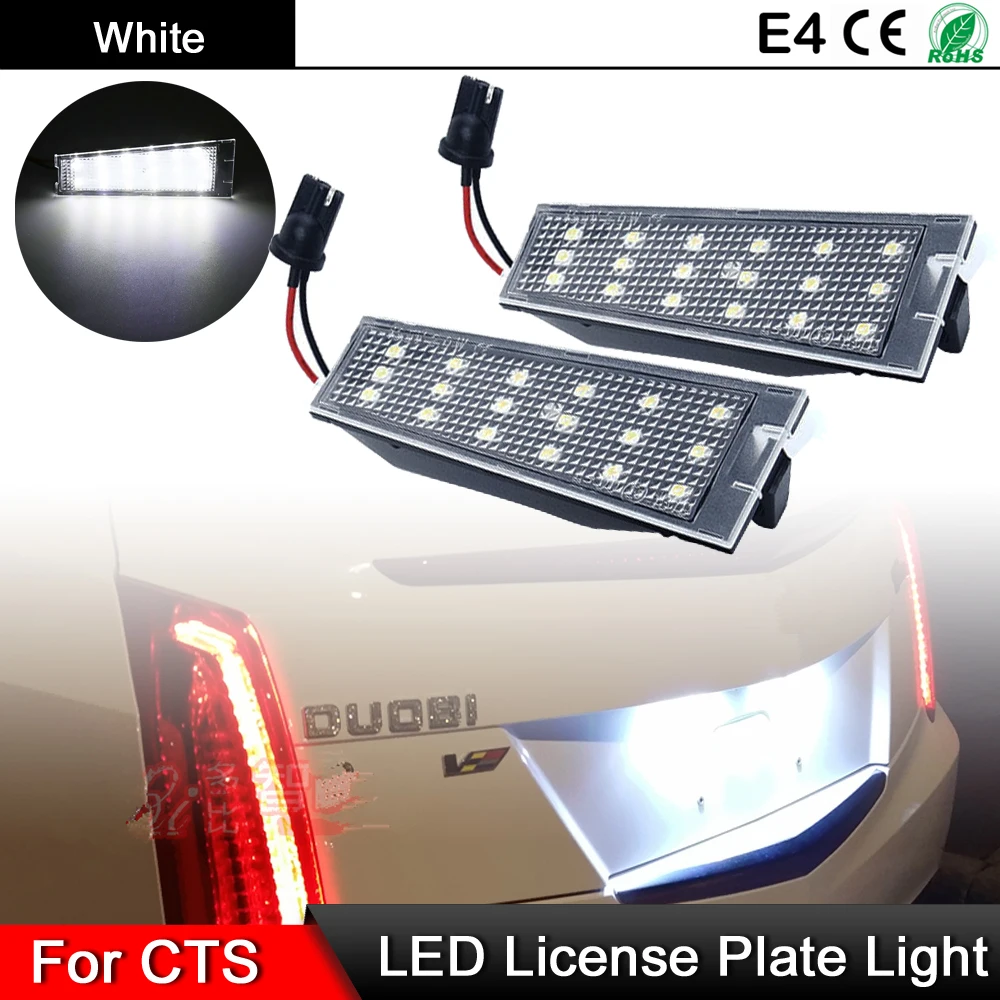 

1 Pair For Cadillac CTS 2008 2009 2010 High Brightness White LED License Plate Light Number Plate Lamp