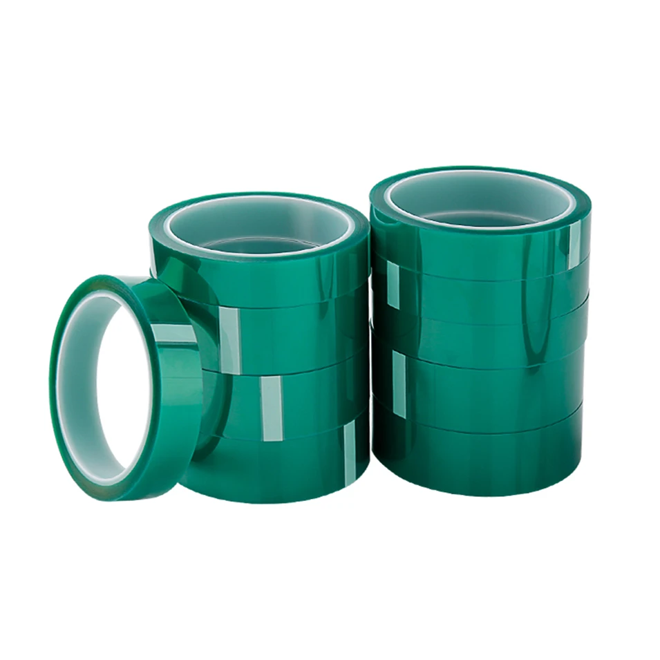 

33 Meters x Thickness 0.06mm High Temperature Green PET Tape PCB Masking Tape 5mm/10mm/12mm/15mm/20mm/25mm/30mm/50mm/100mm