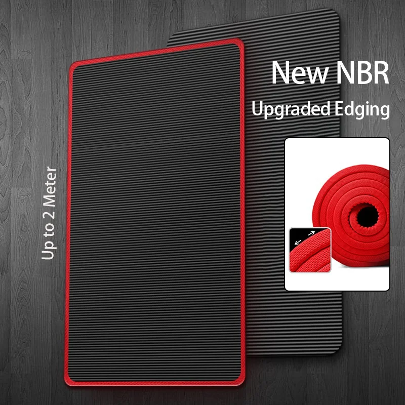200 см 15 мм окантовка спортивный толстый натуральный каучук NRB нескользящий коврик