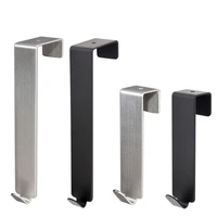 Stainless Steel Door Hook Black Sliver Modern Bathroom Robe Hooks Coat Towel Hanging for Cabinet Kitchen Hardware Pcs Lot
