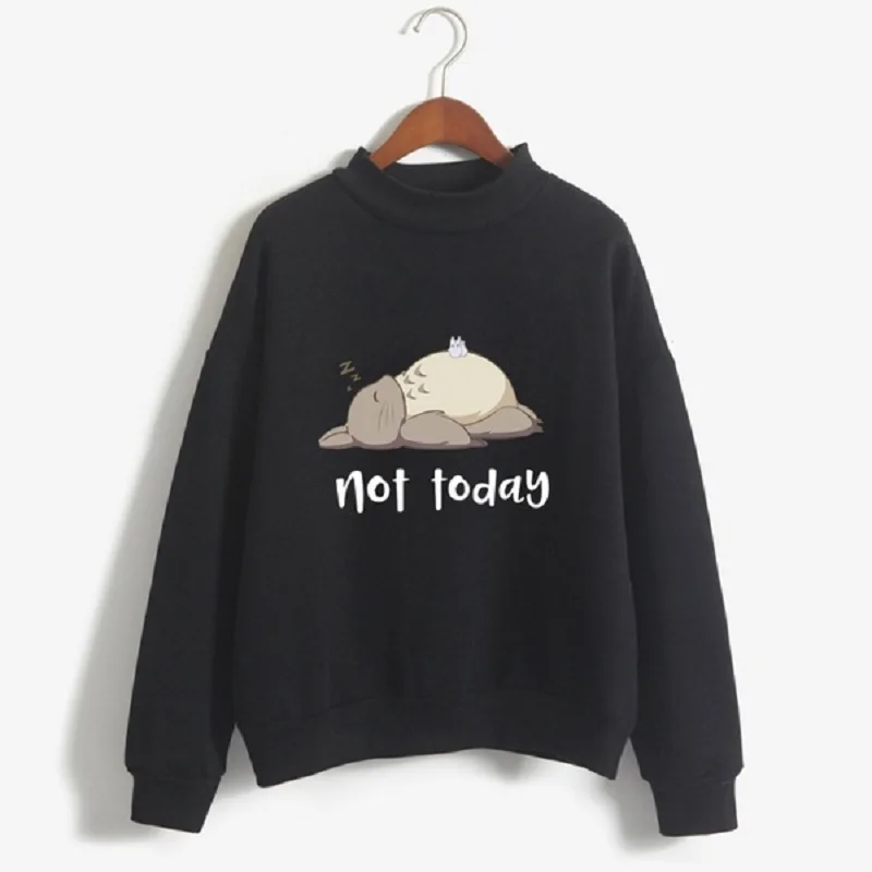 Забавные толстовки с надписью My Neighbor Totoro Not Today пуловеры капюшоном|Мужские и