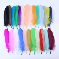 1050100pcs goose feathers dyed various natural swan feather for crafts wedding jewelry party accessories 15 20cm6 8 inch