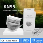 Маски KN95, серые, 5 слоев, с фильтром из активированного угля, одноразовая маска, респиратор от пыли, CE FFP3 FFP2 N95, маска для лица KN95Mask