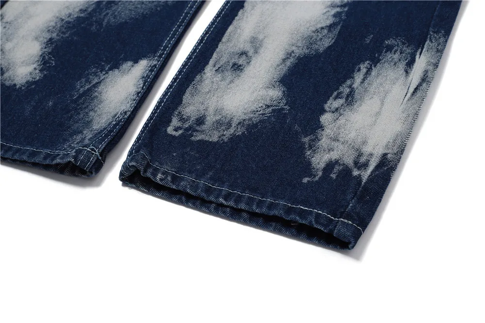 

Tie Dyed jeans bf Harajuku street trend trousers kpop clothes Hip Hop mens jeans men clothing 2021 denim jeans NZ08