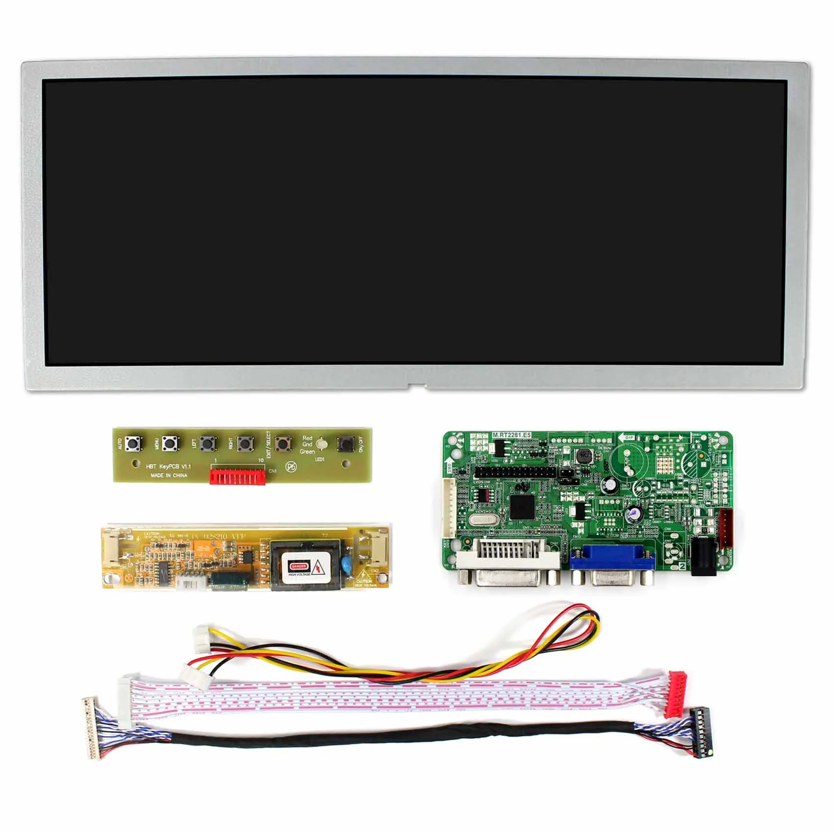 VSDISPLAY 12 3 дюймов 1280x480 LQ123K1LG03 ЖК-экран со стандартным интерфейсом DVI VGA