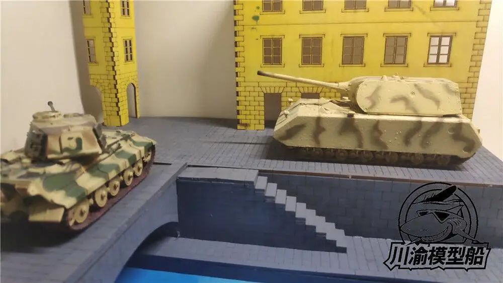 

CY CY715 1/72 European Urban Street Tank Battle Scenes DIY Wooden Assembly Model
