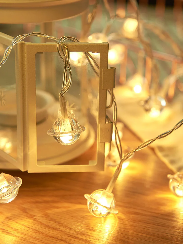 Светодиодный сказочный прозрачный в форме планеты батарея USB гирлянда 6 м