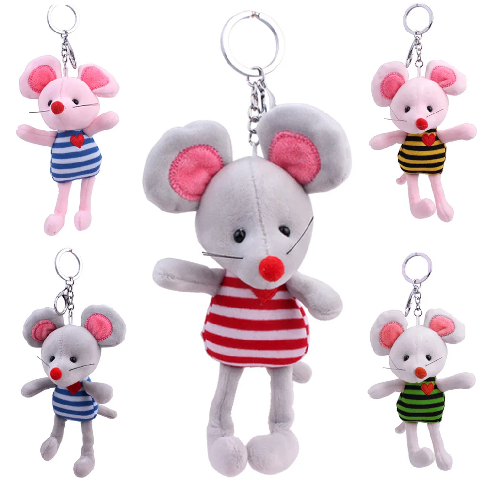 Талисман на год крысы плюшевая игрушка милая полосатая одежда мышь набивное
