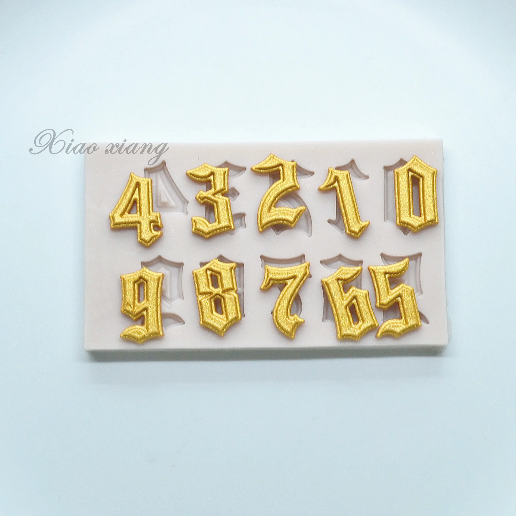 

"0-9" Numbers Silicone Molds DIY Party Letters Cupcake Fondant Decorating Tools Candy Clay Chocolate Gumpaste Moulds M2114