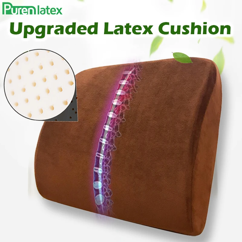 Подушка на спинку кресла из натурального латекса PurenLatex Ортопедическая подушка