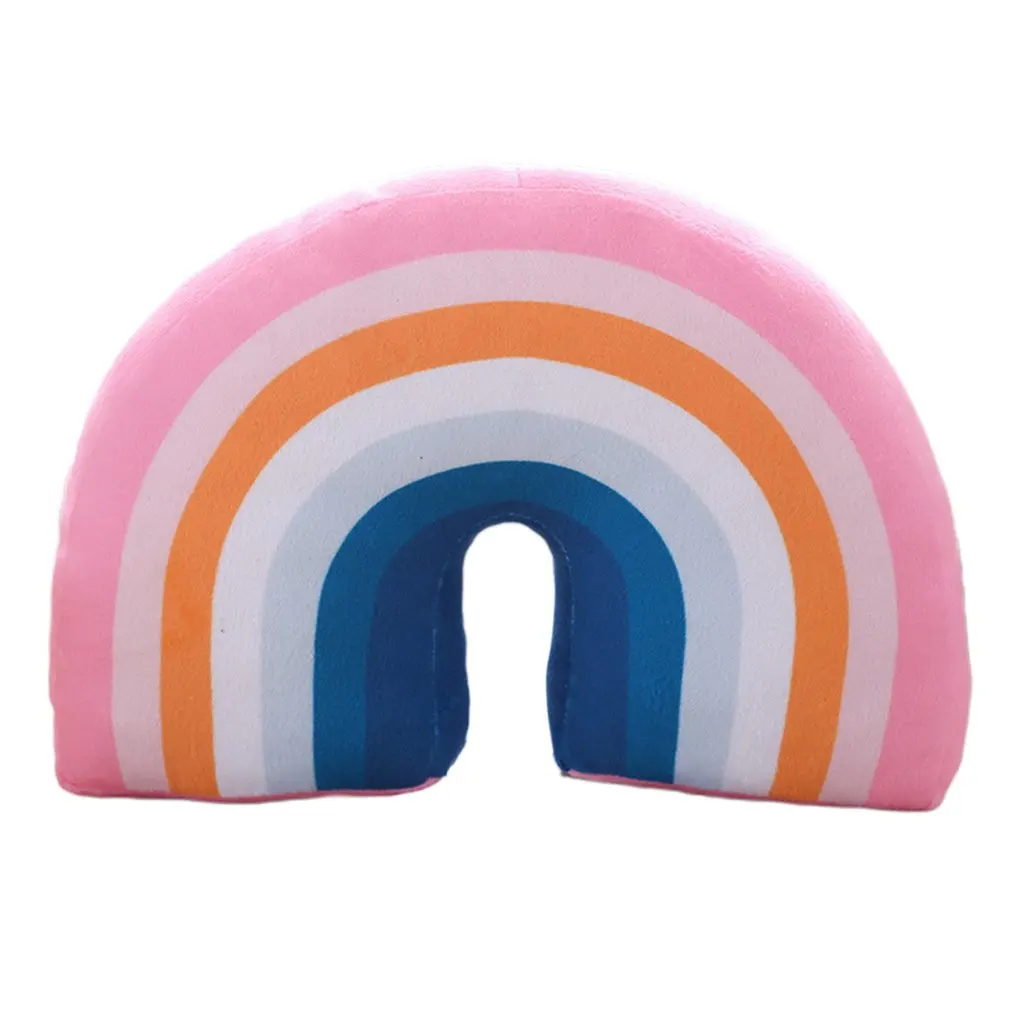 

Kids Rainbow U Shape Pillow Neck Cushion Head Support Child Sleeping Plush Toy Home Furnishing Decoration Baby Toys