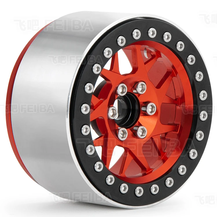 Cubo de rueda CNC 1,9 de 2,2 pulgadas, llanta de rueda de 54mm y 65mm para SCX10 Rock Crawler RC 1/10, piezas de actualizaci&oacute;n de coches, 1 unidad-1