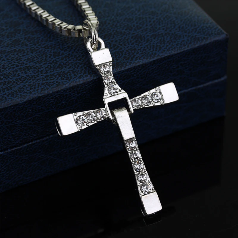 

Ожерелье с подвеской в виде креста форсаж, мужское ожерелье из нержавеющей стали
