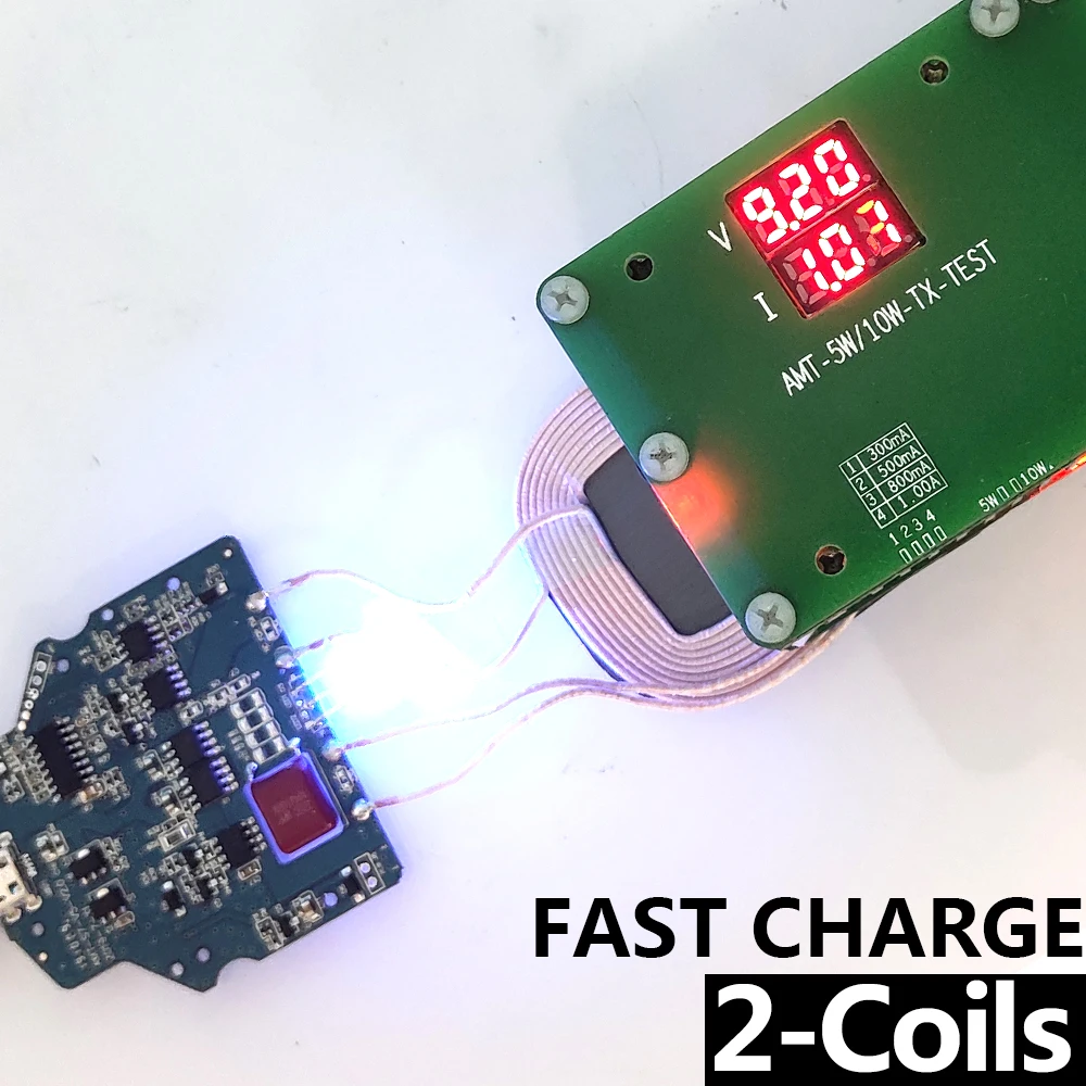 10w qi fast wireless charger pcba for iphone 13 2 coils wireless quick charger pcba for samsung s20 free global shipping