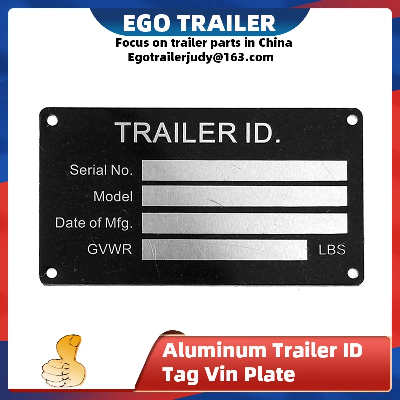 

Эго тяжелый алюминиевый прицеп ID Tag Vin Plate Serial GVWR Medical Blank порошковое покрытие отделка RV части Аксессуары для кемпера