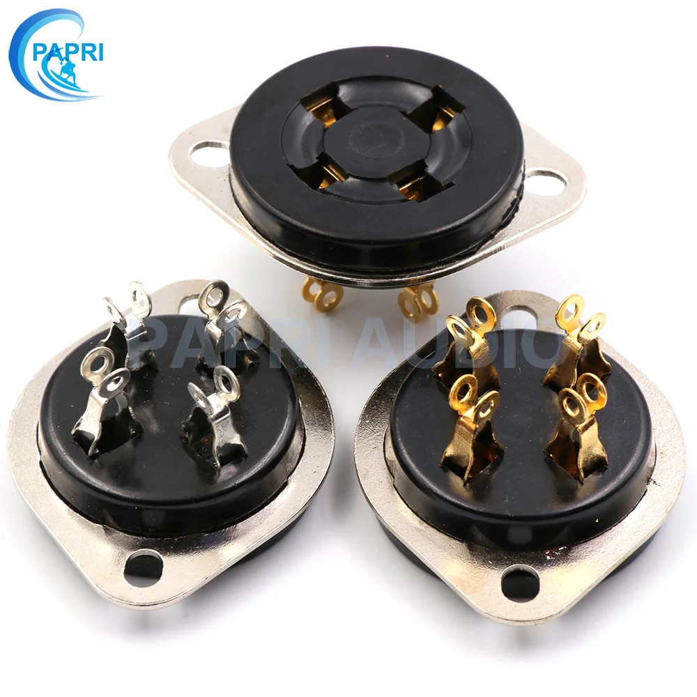 PAPRI 1 шт. 4PIN бакелит позолоченный UX4 вакуумный трубный разъем аудио HIFI усилитель DIY