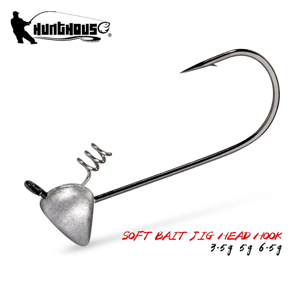 

Hunthouse Metal Jig Head Fishing Hooks Jigs Coating Spinning Jigging Japan For Soft Lure 3.5g 5g 6.5g Fish Accessories Tackle