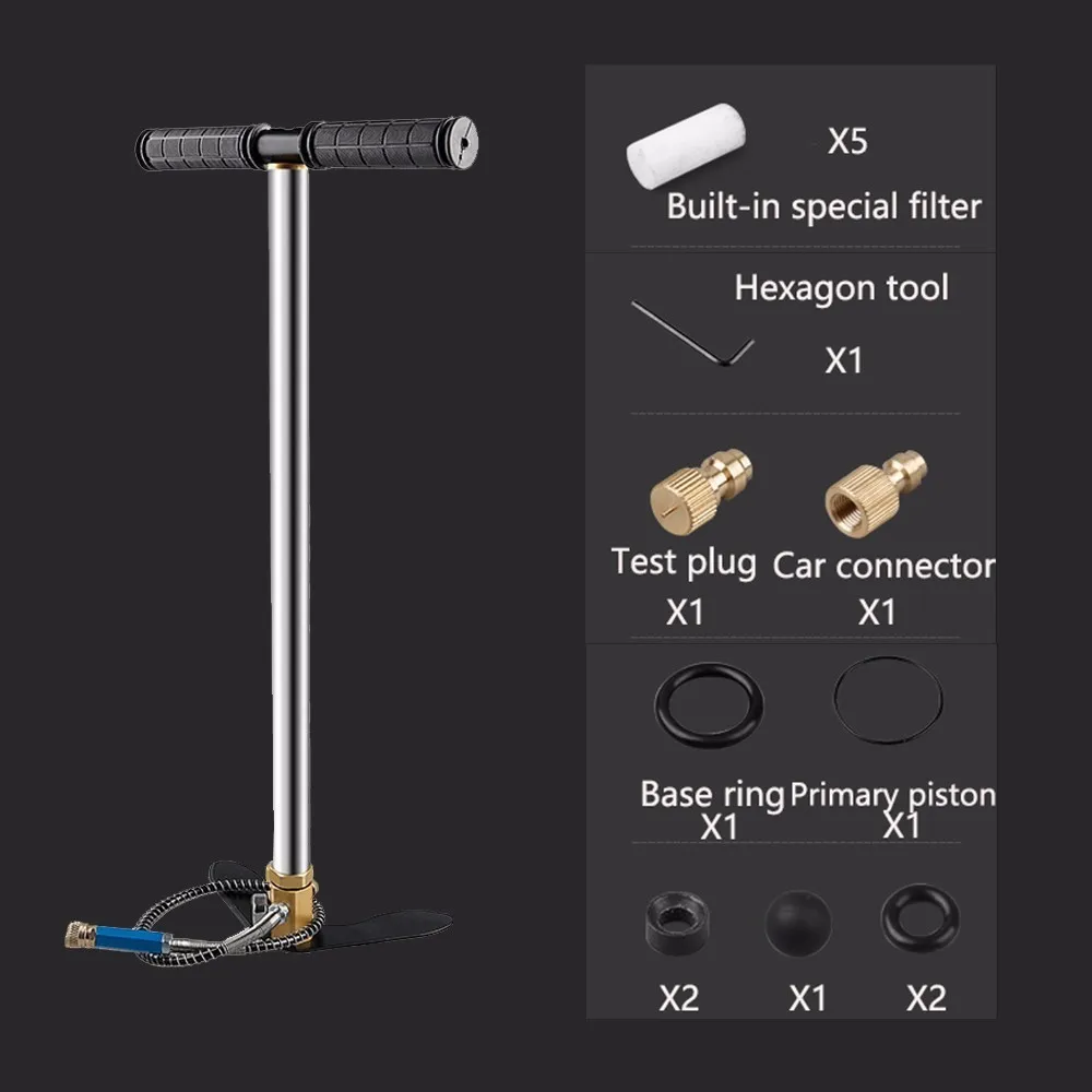 (Бесплатная доставка) 300bar 30mpa 4500psi 3 этап мини высокое Давление компрессор с ручным